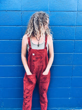 Load image into Gallery viewer, Lucy &amp; Yak Red Cord Dungarees - Organic Cotton XS/S
