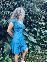 Load image into Gallery viewer, Blue Botanical dress ~ S
