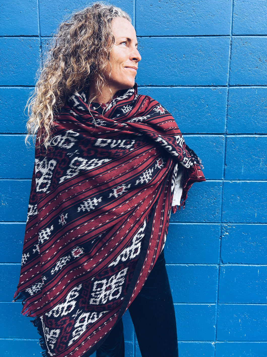 Handwoven Ikat - Java - Red - Homegrown Botanica