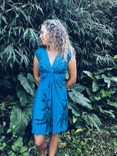 Load image into Gallery viewer, Blue Botanical dress ~ S
