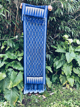 Load image into Gallery viewer, Handwoven Indigo Ikat Scarf  - Java - Indigo Blue - Homegrown Botanica
