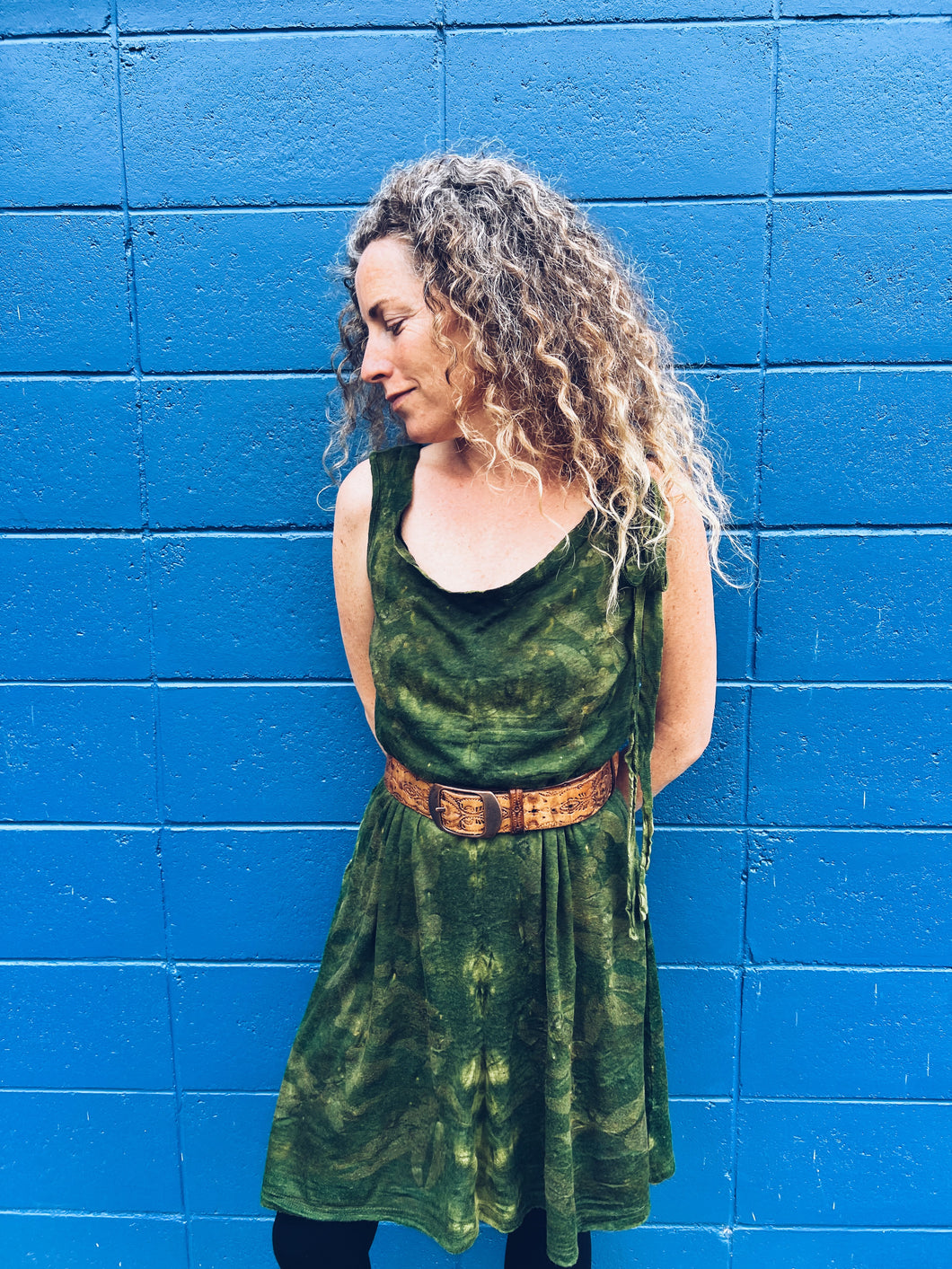 Forest Green Dress - Merino L