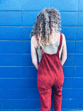 Load image into Gallery viewer, Lucy &amp; Yak Red Cord Dungarees - Organic Cotton XS/S
