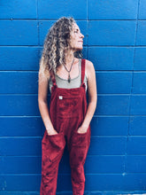 Load image into Gallery viewer, Lucy &amp; Yak Red Cord Dungarees - Organic Cotton XS/S
