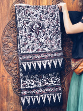 Load image into Gallery viewer, Handwoven, Naturally dyed, Batik scarf - Tuban Java - Homegrown Botanica
