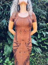 Load image into Gallery viewer, Wild Botanical Brown dress ~ Cotton ~ XS/S
