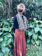 Load image into Gallery viewer, Handwoven Ikat thin Scarf  - Java - Black &amp; Yellow - Homegrown Botanica
