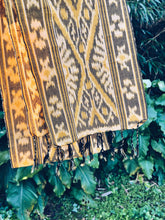 Load image into Gallery viewer, Handwoven Ikat thin Scarf - Java - Yellow - Homegrown Botanica
