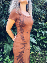 Load image into Gallery viewer, Wild Botanical Brown dress ~ Cotton ~ XS/S
