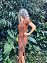 Load image into Gallery viewer, Wild Botanical Brown dress ~ Cotton ~ XS/S
